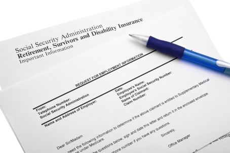 Social Security Disability Insurance letter | J. David Smith Attorney at Law
