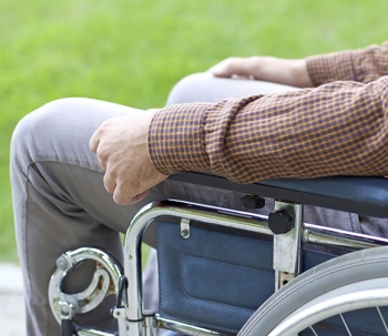 A man in a wheelchair